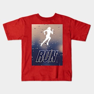 no matter the weather, run Kids T-Shirt